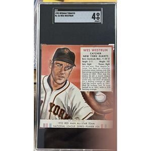 Vintage 1952 Redman Tobacco Wes Westrum SGC 4